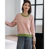 DEMANA Dopamine Color-Block Knit Sweater Top