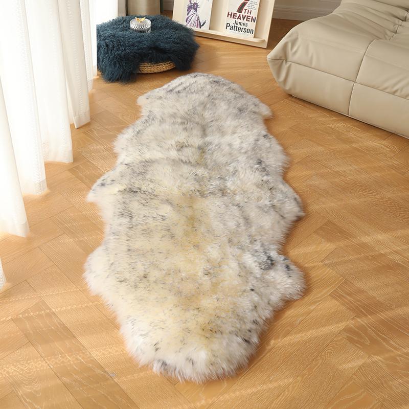 Langer Streifen Teppich Flauschig Weich Kunstfell Plüsch Schlafzimmer Nachttisch Teppiche Mädchenzimmer Weiß Wohnkultur Teppiche Pelziger Stuhl Kissen