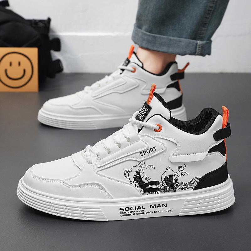 Men Casual Shoes High Top Fashion Sneakers for Men Student Comfortable Flats Ankle Boots Skateboarding Sneakers Brand Shoes Man