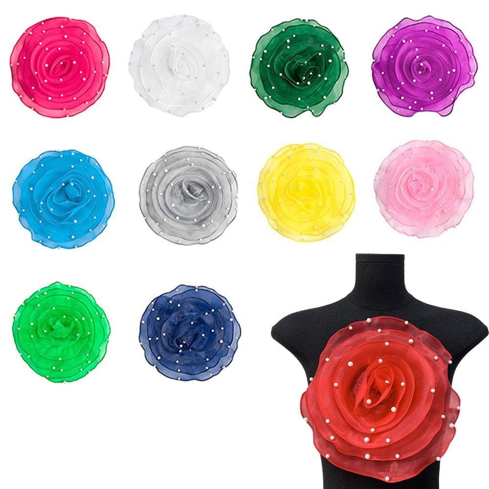 Künstliche Brustblume 26,5 cm Hochzeitskleid Halsdekoration Rosenblüten Aufnäher Brosche Accessoires
