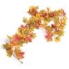 Maple Leaf Vine Waterproof Durable Repeated Use Collapsible Fall Leaf Garland for Home