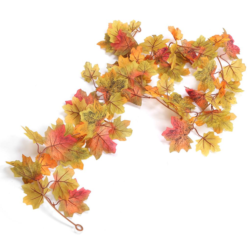 Maple Leaf Vine Waterproof Durable Repeated Use Collapsible Fall Leaf Garland for Home