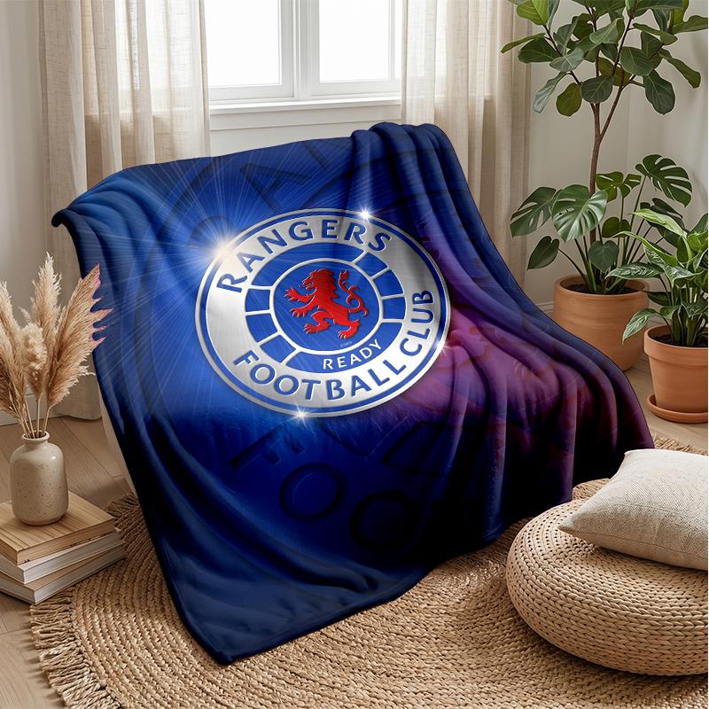 Rangers FC Soft Flannel Fleece Blanket Lightweight Cozy Warm Throw Blanket For Sofa Bed Home Decor