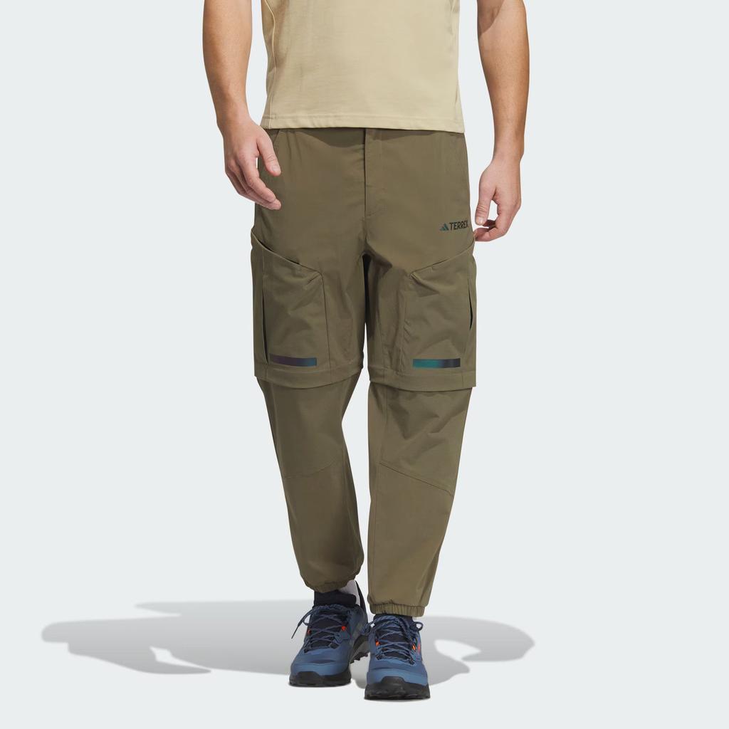 Adidas Knitted Sweatpants Men's Strata Olive Green Moderate Straight Fit Pants IC1974