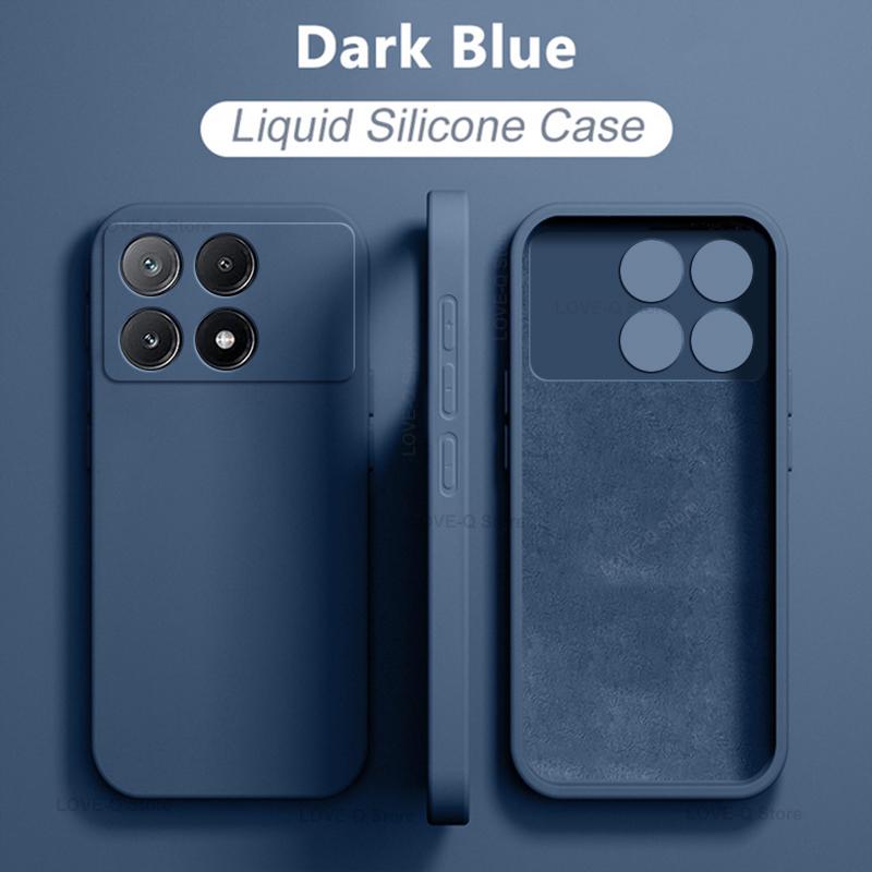 

Защитный мягкий чехол для Poco X6 Pocox6 Pro Чехол жидкий силиконовый чехол для телефона For poco X6 pro 5G синий