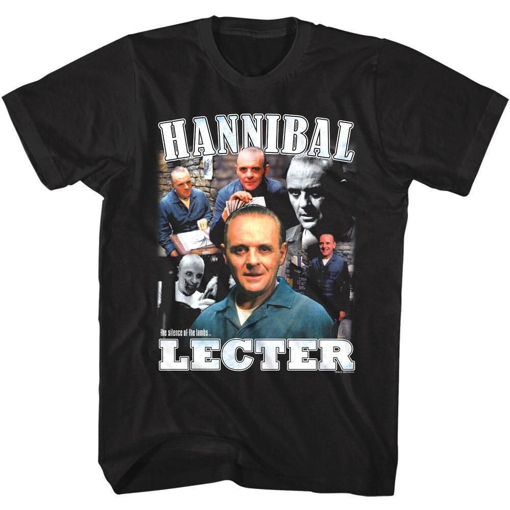 Silence of the Lambs Hannibal Lecter Killer Collage Men T Shirt XL