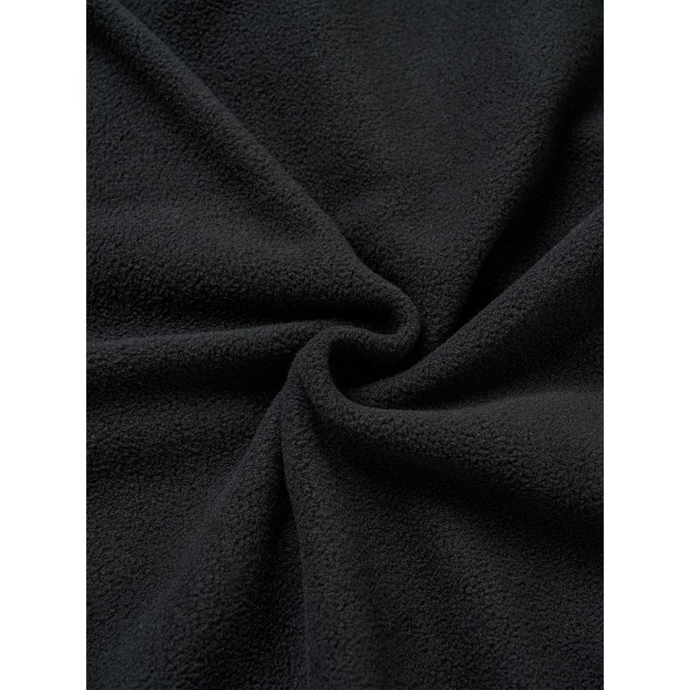 Daiso [coMMon] Long Sleeve Fleece Jacket M Xl Black