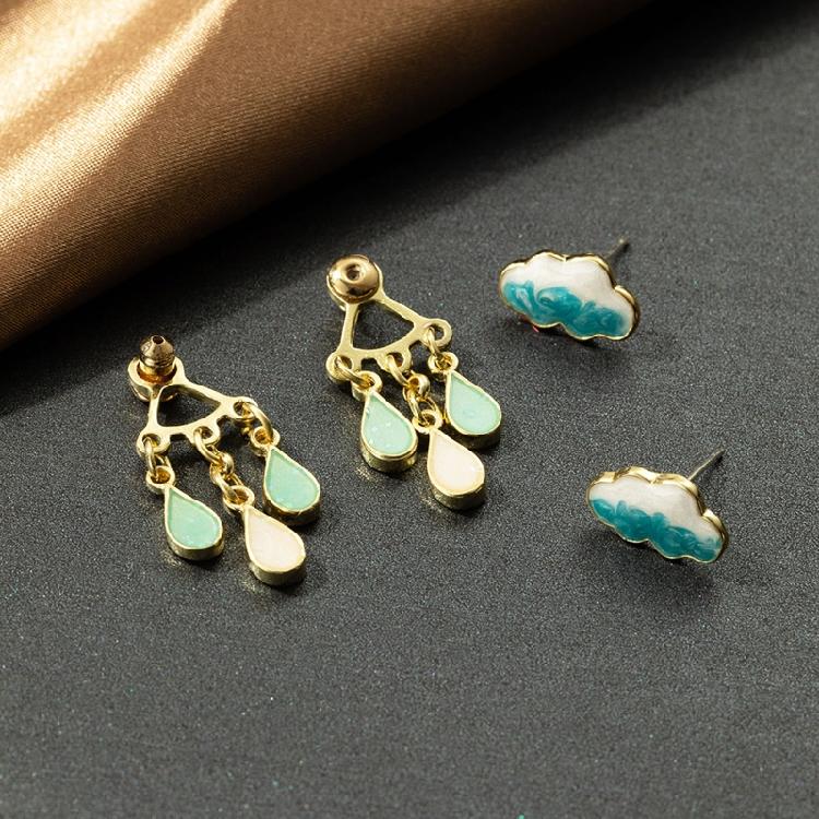 Water Drop Statement Earrings for Women Girls Christmas Jewelry Gift Decoration