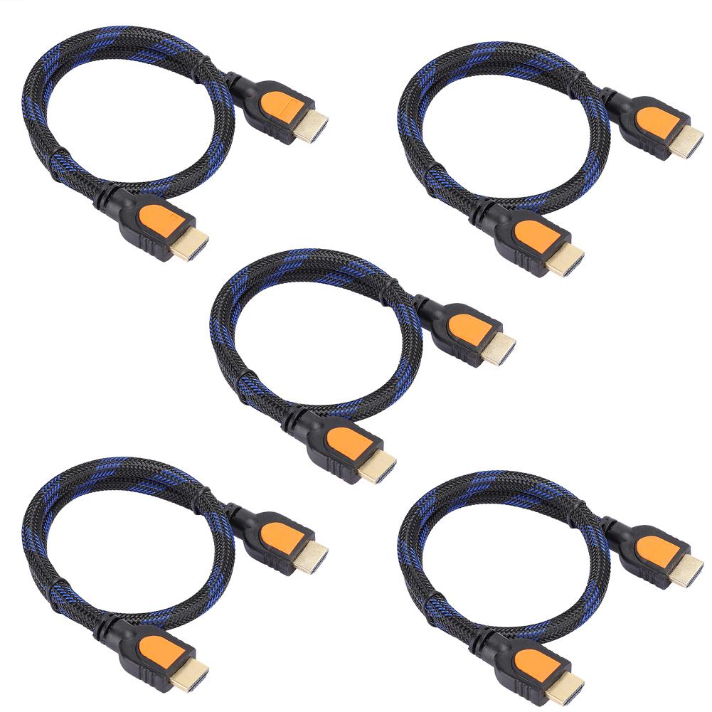 

5PCs 4K 60Hz HDMI to HDMI 2.0 Cable HDR 3D for Notebook TV LCD Laptop PS3 Projector0.5m 0.5m / 1.6ft