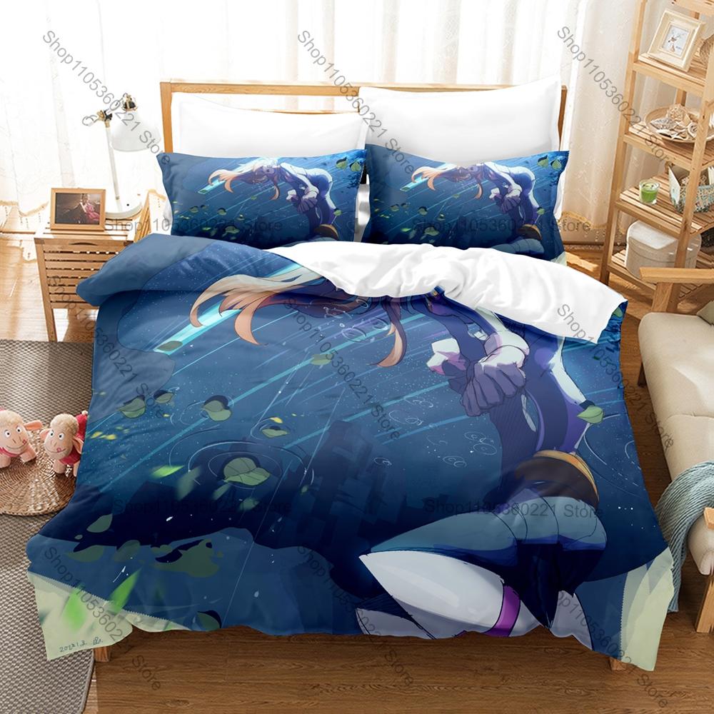 Cool Mega Man Zero Duvet Cover + 2 Pillowcases Zero Z-Saber Battle Scene Washable Polyester Bed Linen Sci-fi Mecha Fan Gift