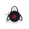 Personalized Creative Small Round Bag New Fashion Women's Niche Retro Record Shape Bag Ins Ladies PU Crossbody Bag KTB