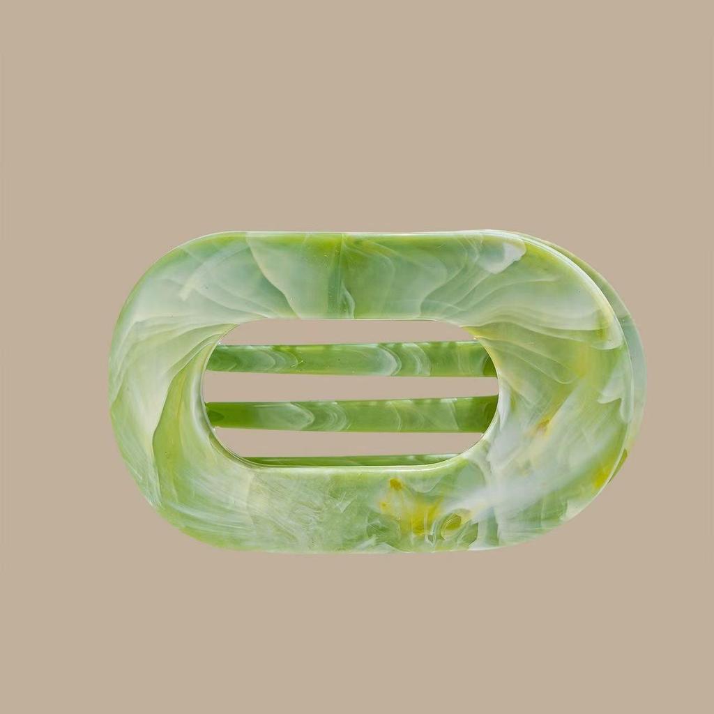 Marble Gradient Oval Claw Hair Clip - Gentle On Hair, Stylish Design, Premium Quality