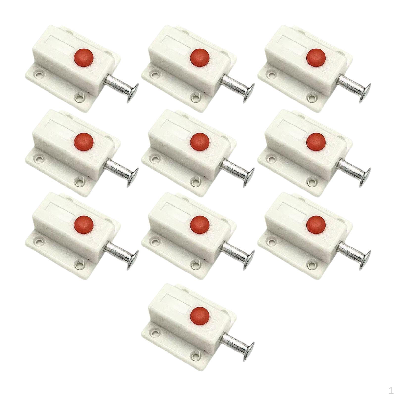 

10 Push Buttons, Barrel (for , Doors, Cribs) білий