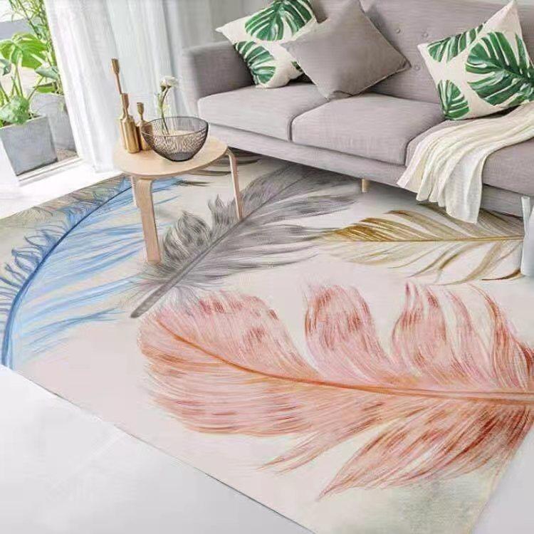 Nordic Luxury Style Living Room Carpets Area Rugs Bedroom Bedside Rug Home Decoration Parlor Carpet Modern Non-slip Floor Mat