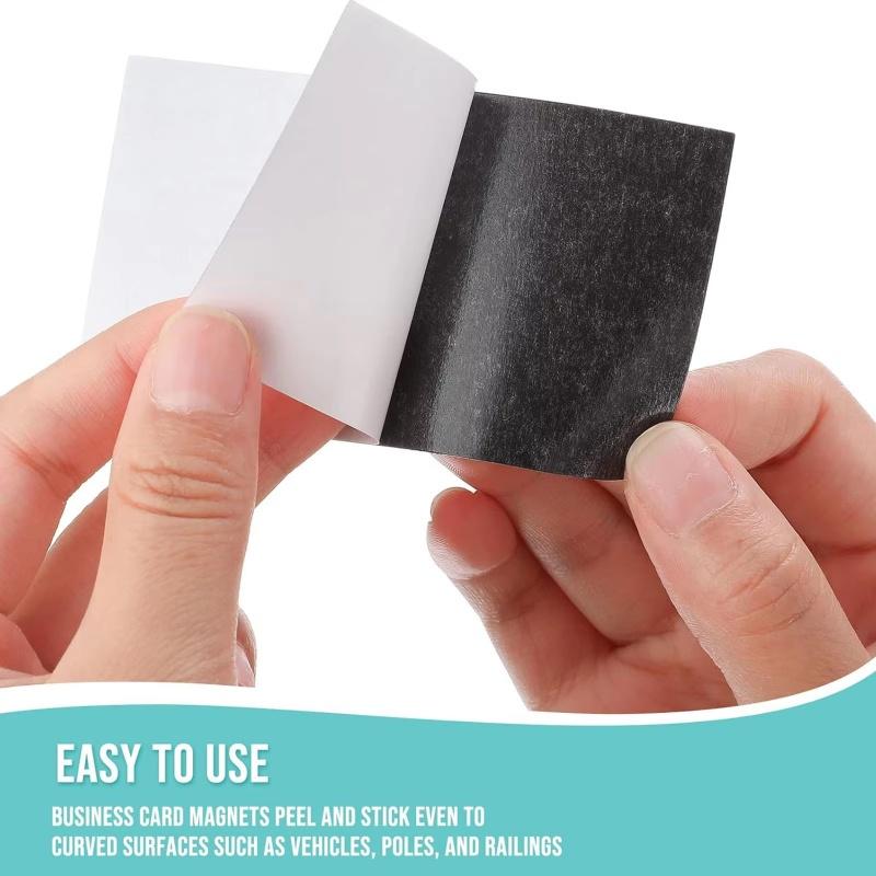 20/50 Sheets 50x20mm Self Adhesive Magnetic Business Cards Peel and Stick Magnet Stickers for Business Professionals