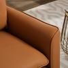 Sofa mit kratzfester Kunstlederhülle, Nordic-Retro, als Einzelsitz-Freizeitsessel für Wohnzimmer, Balkon oder Schlafzimmer