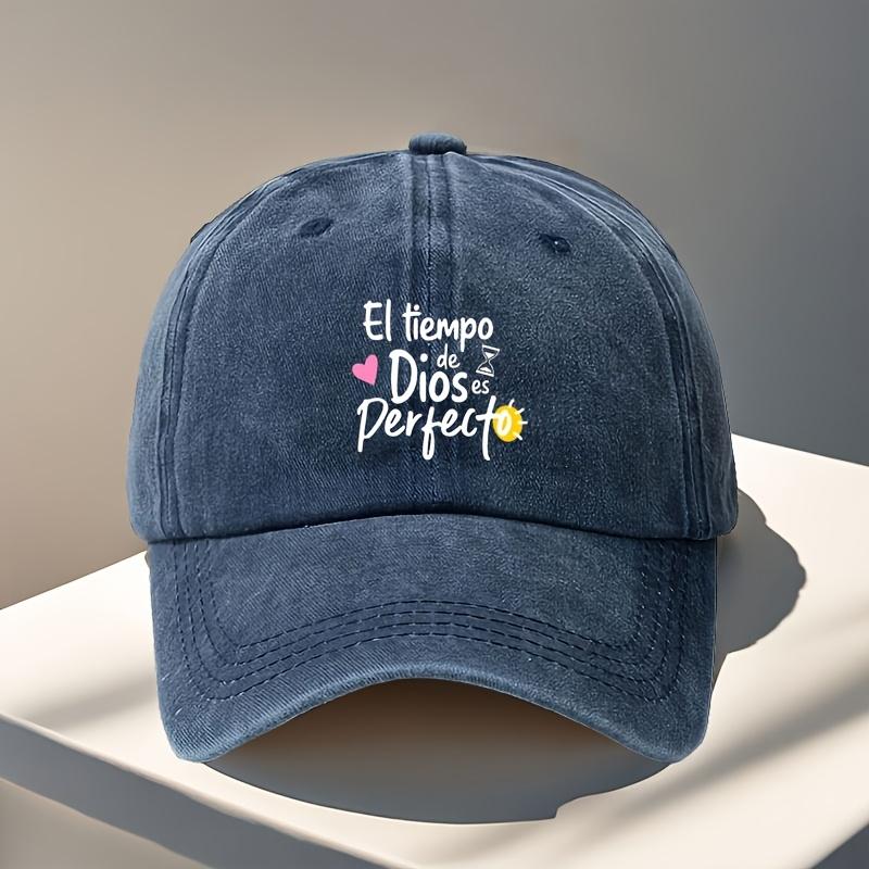 Pc Inspirational Spanish Quote Printed Baseball Cap Adjustable Size Lightweight MultiPurpose Classic Hat Suitable for Outdo