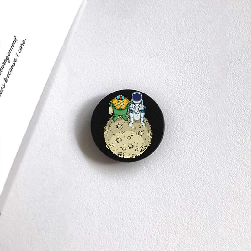 Funny Cartoon Astronaut Space Planet Folding Phone Stand Holder Griptok For iPhone 13 11 Huawei Xiaomi Samsung INS Korea Bracket