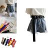 Stylish Korean Candy Color Canvas Double Ring Buckle Long Waist Belt For Men And Women