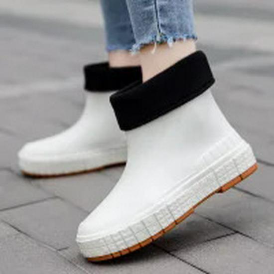 Japanese Style Women's Lightweight Waterproof Galoshes - Non-Slip Short Ankle Rain Boots