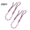 No Drill Curtain Buckles 2Pcs Tiebacks with Pearls, Handmade Decorative Holdbacks Rope, Outdoor Farmhouse Ties Tie Backs for Curtains, Holders Drapes
