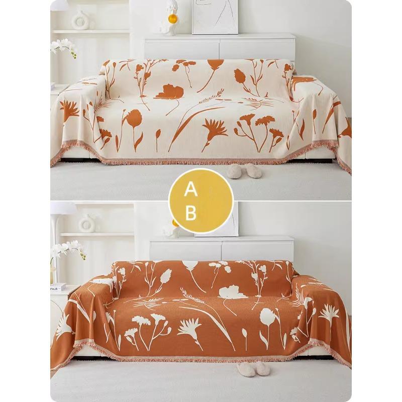 

Чехол для дивана из шениллового полотенца Four Seasons All-inclusive Universal AB Surface Sofa Cover Simple Ins Anti-cat Scratch Full Cover Blanket 180*130cm