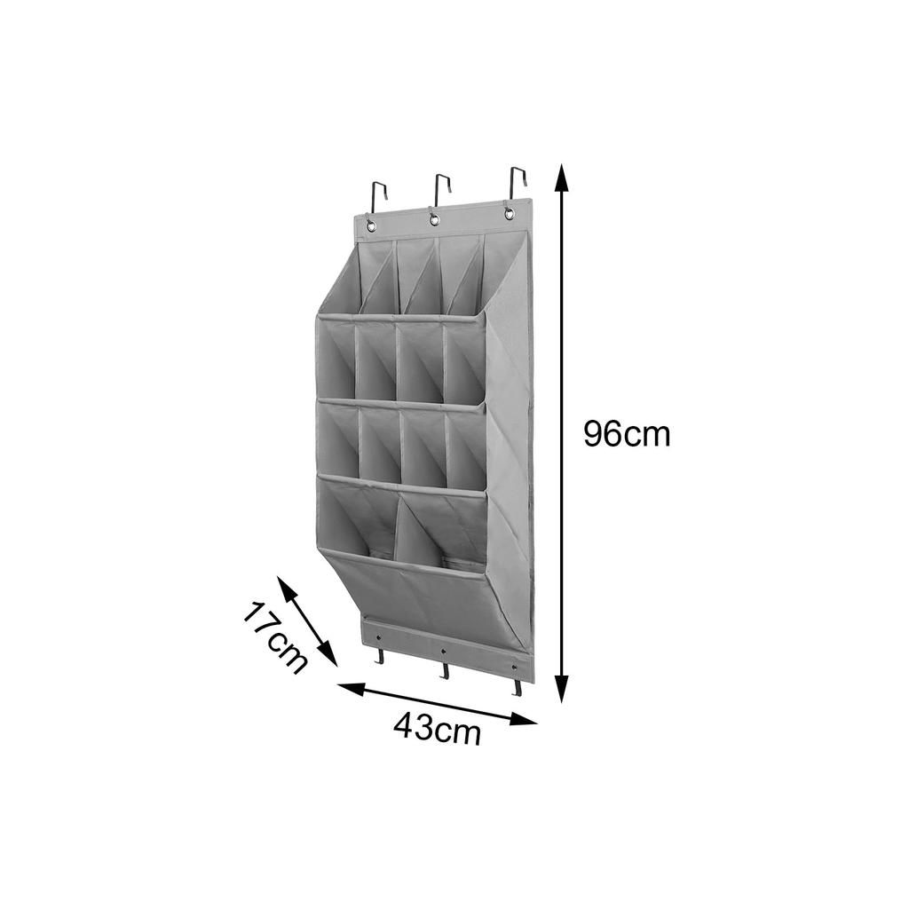 Over Door Shoe Organizer with Large 6 Deep Pockets Door Shoe Rack for Closet Door Foldable 16 Pairs Resuable Hanging Storage Bag