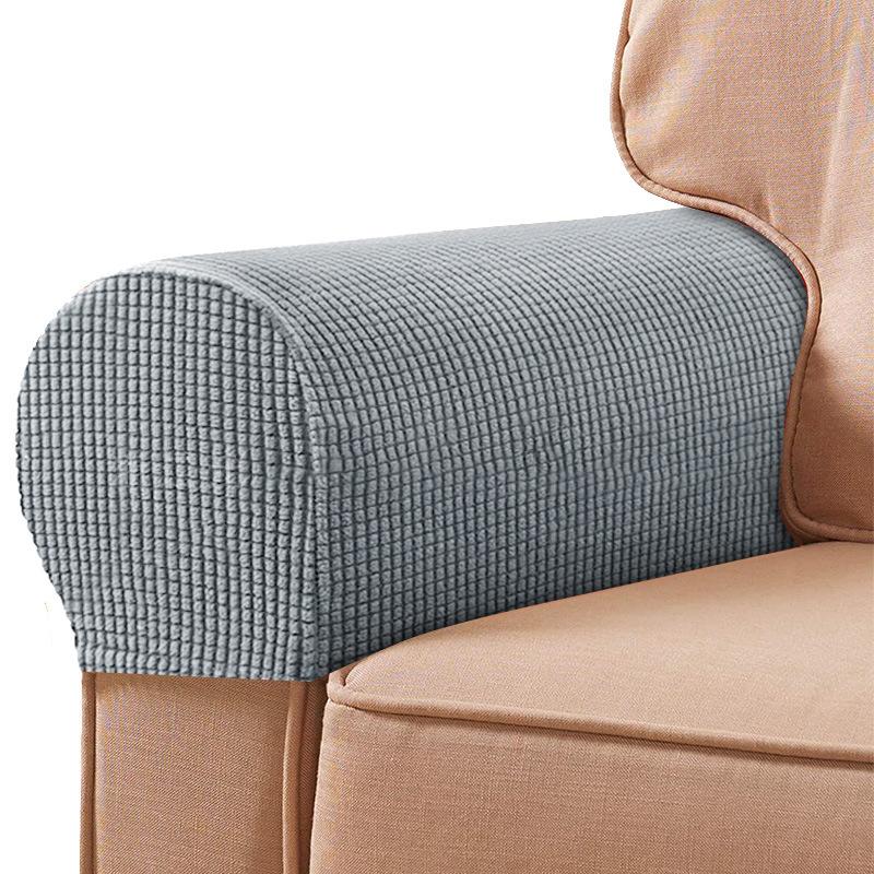 2Pcs Sofa Armrest Covers Elastic Armchair Arm Covers Soft Polyester Arm Caps Anti-Slip Furniture Protective Covers For Chairs