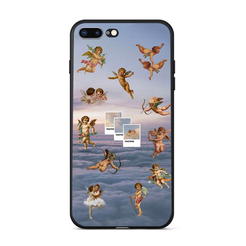 Funny little angel Cupid Soft Matte Phone Case For Iphone SE 11 Pro Max Xs 12 Mini Shell X XR 6 8 6S 7 Plus 5S TPU Mobile Cover