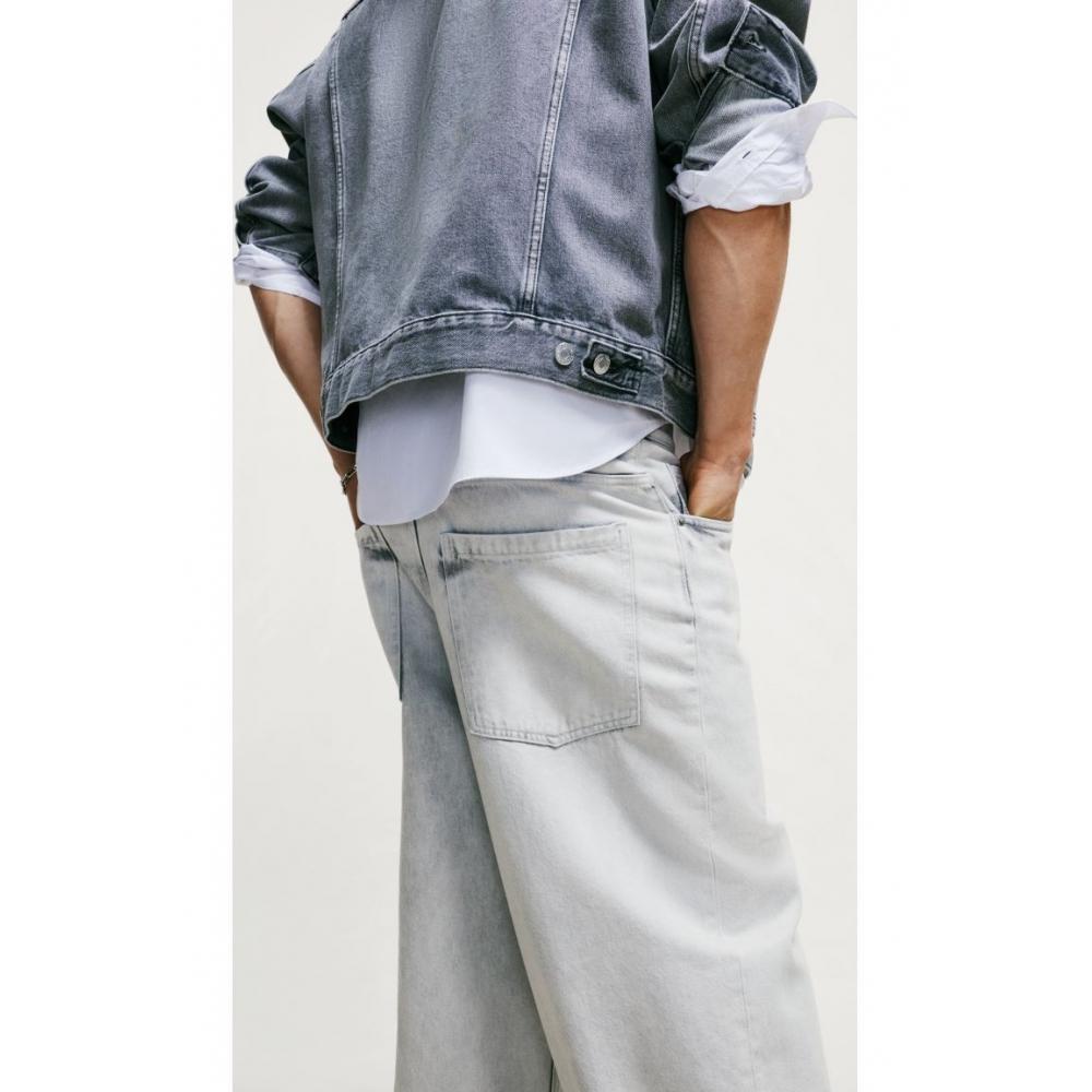 H M Super Baggy Jeans ligHt Grey