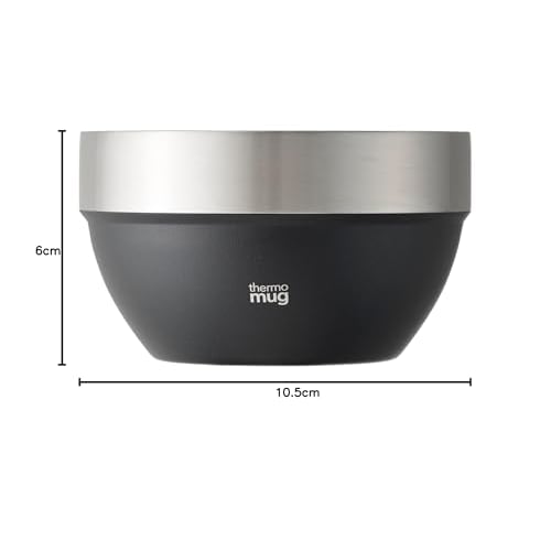 Thermo Mug SB23-32 Stackable Bowl, 320ml, Black, Double-walled Vacuum-Resistant
