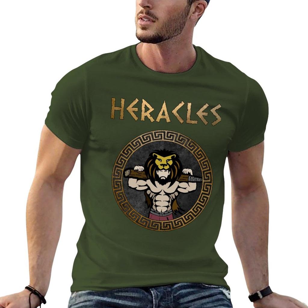 New Heracles Ancient Greek God and Hero Son of Zeus T-Shirt korean fashion plus size tops black t-shirts for men