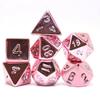 7pcs of Metal Dice Electroplating Seven Colored Metal Dice Set Colorful Gold Rose Gold Champagne Gold Electroplating Dice