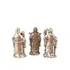Antique Brass Fortune, Prosperity, And Longevity Three Immortals Holding Peach Small Ornament Home Desktop Pure Copper Handheld