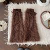 Knitted Furry Leg Warmers Foot Cover Long Stockings Soft Winter Leg Warmers  Accessories