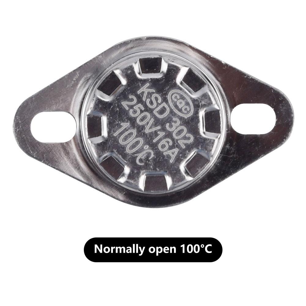Κεραμικά Θερμοστάτης Θερμοστάτης KSD302 50C~150C 16A 250V NC Κανονικά Κλειστός Διακόπτης Θερμοκρασίας 50C 80C 100C 120C 150C