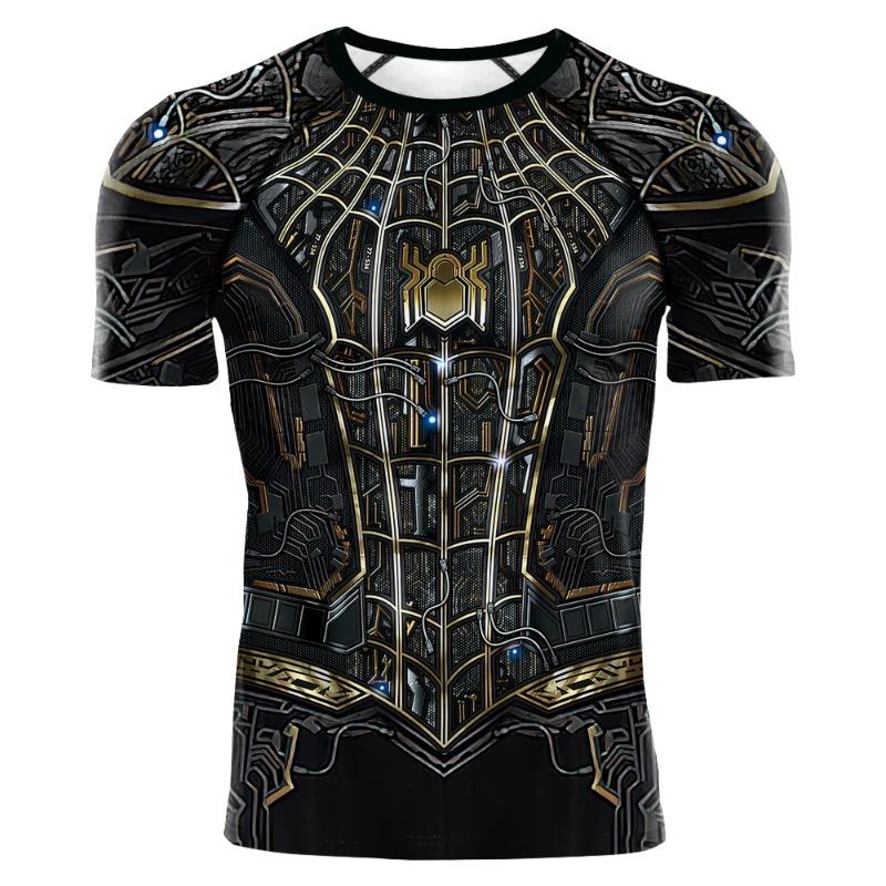 Summer Marvel Captain America 3D Printed Adult Men's Short-Sleeved Street Casual Quick-Dry Breathable Fashion Round-neck Shirt