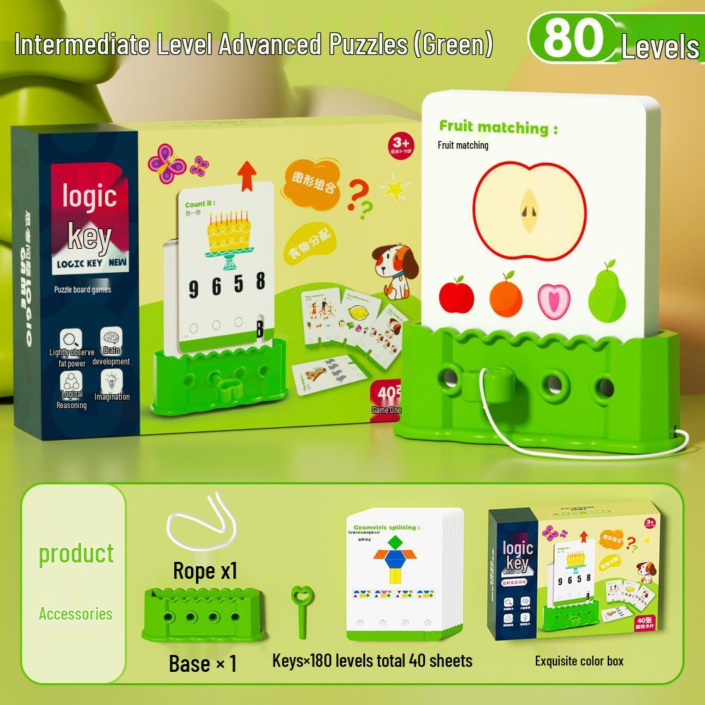 

Logic Key Early Education Toy: Children s Interactive Number & Graphics Matching Game for Logical Thinking Training