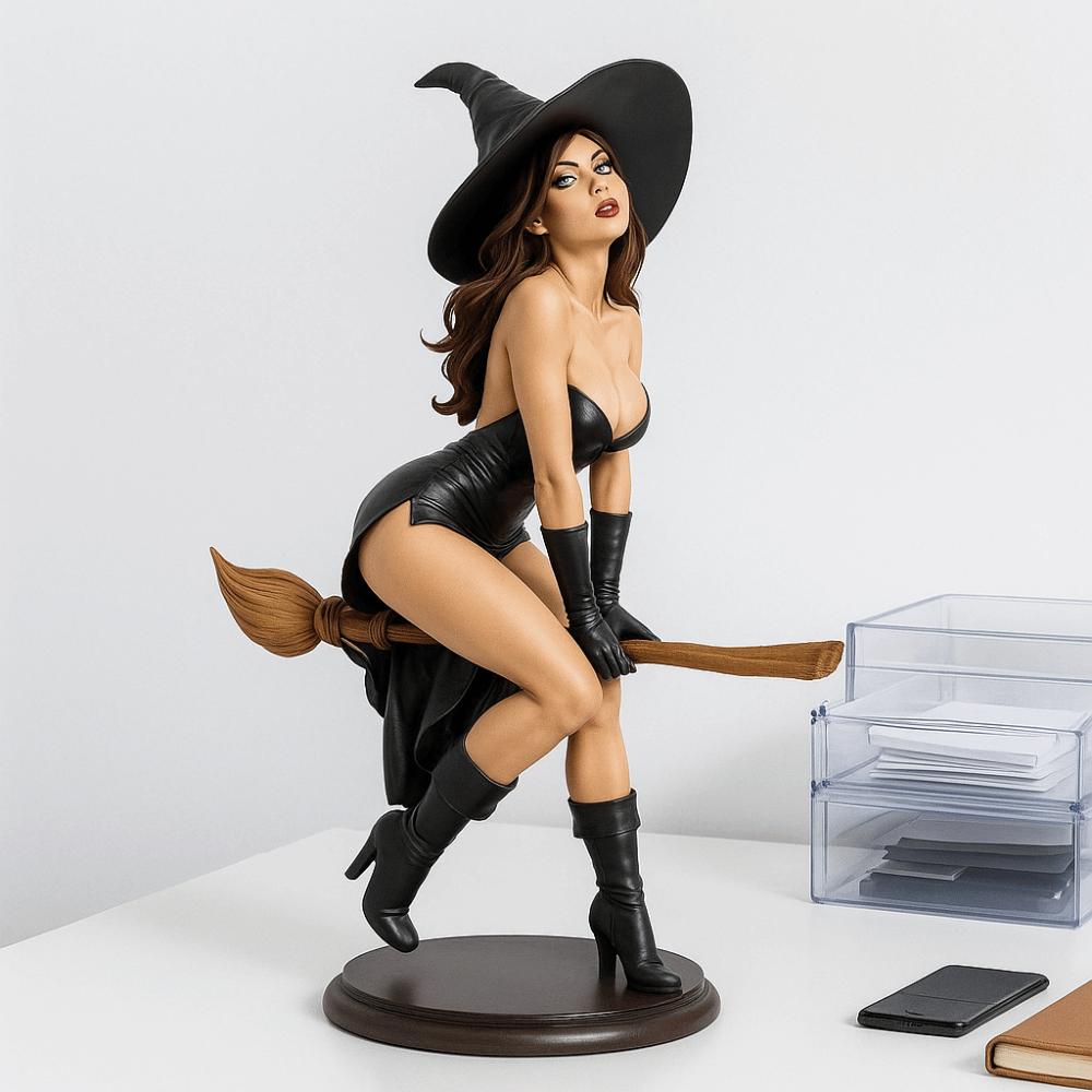 Gothic Style Sexy Witch Statue Seductive Bookshelf Ornament  Office Decoration