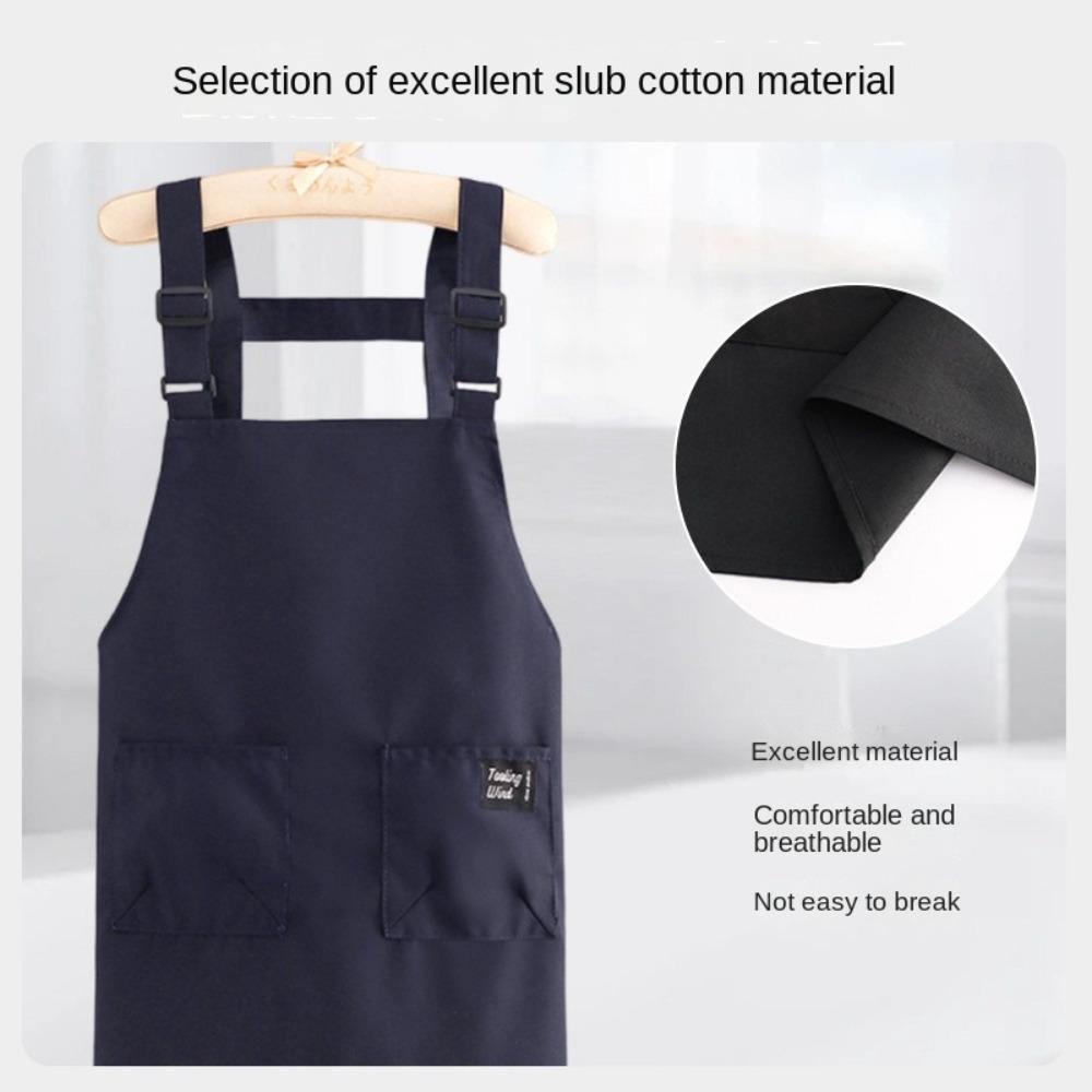 Oil-proof Working Clothes Canvas Baking Overalls New Coffee Shop Bibs  Household