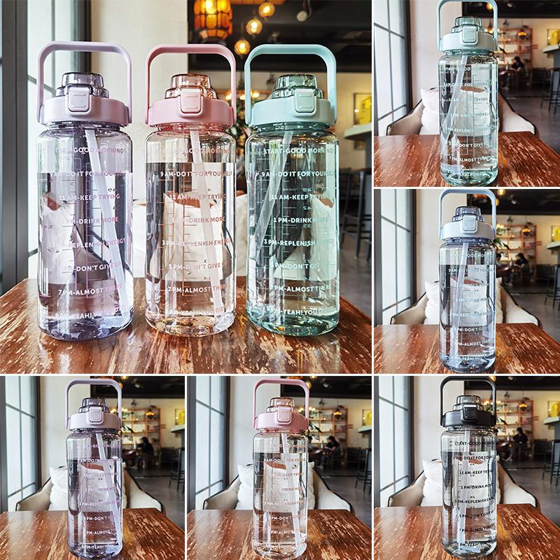 

Pdtoweb 2L Бутылка для воды большой емкости с соломой Спортивный питьевой уличный фитнес-чайник