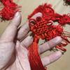 100pcs Red Chinese Knots Adorned with Auspicious Patterns Elegant Tassel Decorations for Weddings Festivals and Home Aesthetics