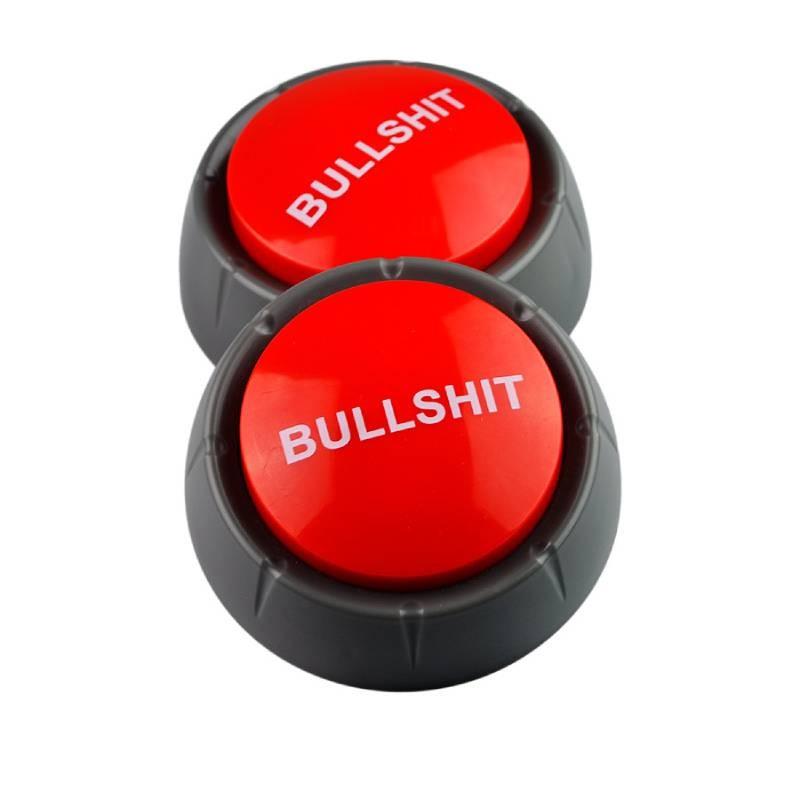 Jest Button Bullshit Office Answer Toys Supplies Novelty Desktop Joke Party