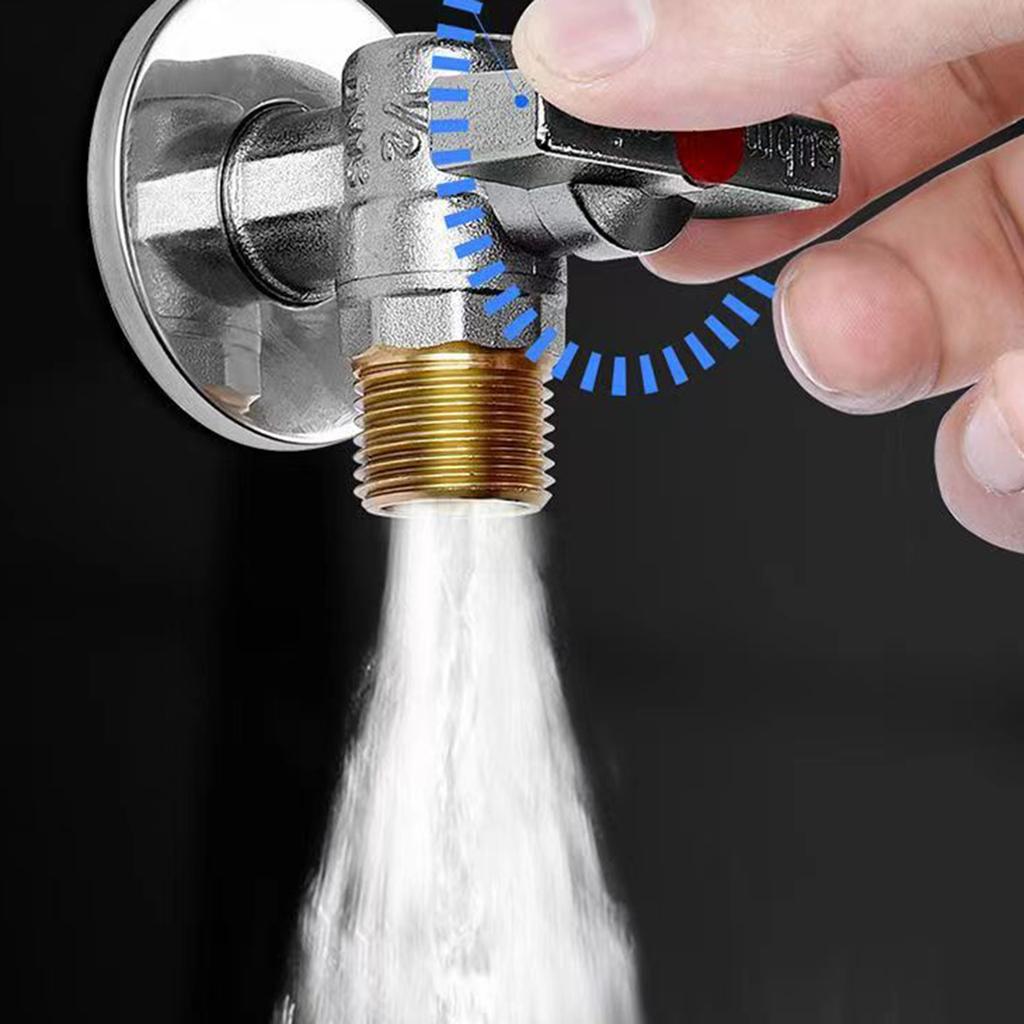 Water Shut Down Valves With Handle Water Flow Control Valves Hot/Cold Water Turn Angle Stop Valves Bathroom Accessroies