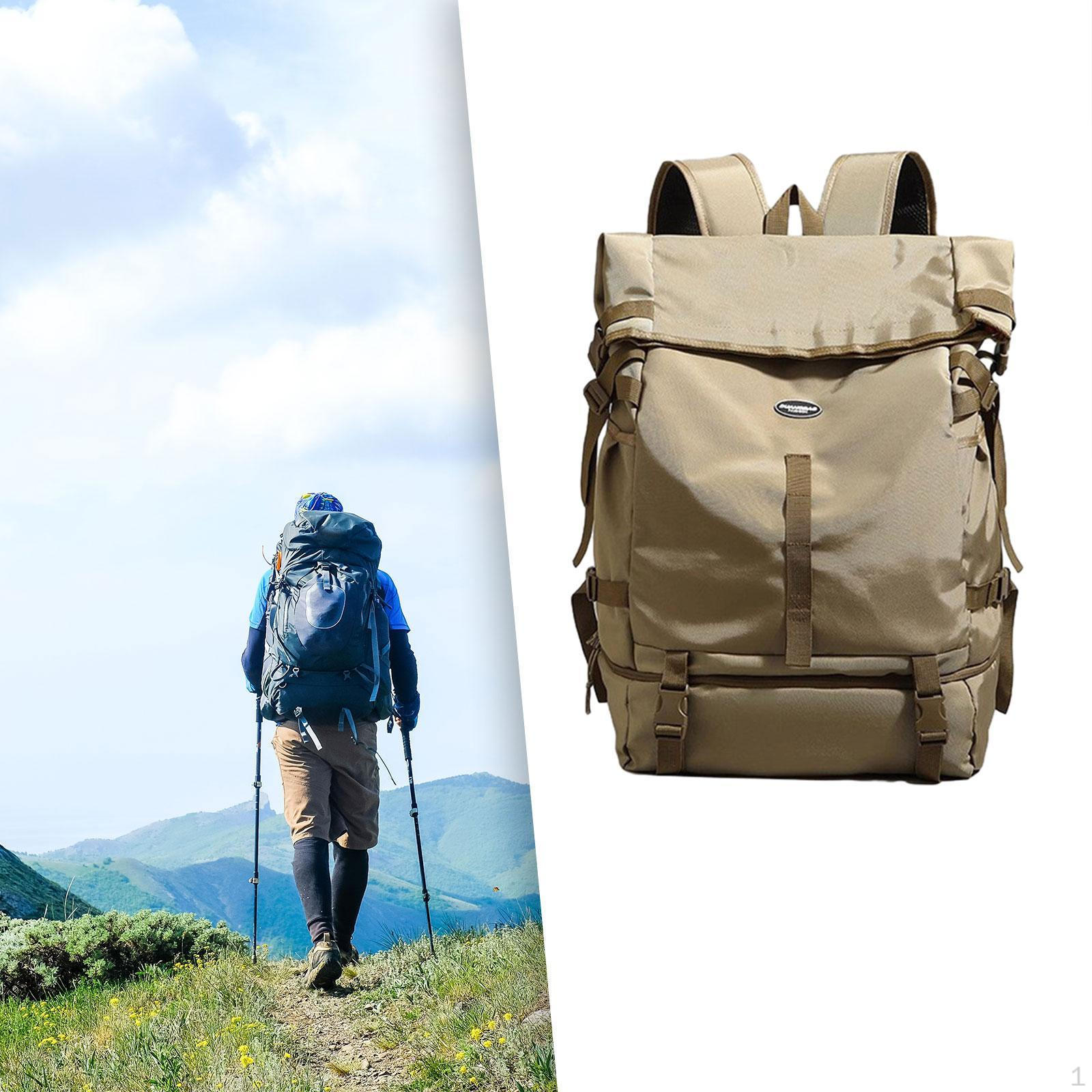 

Backpack for Travel with Compartment Shoes And Adjustable Straps, Suitable Hiking хаки