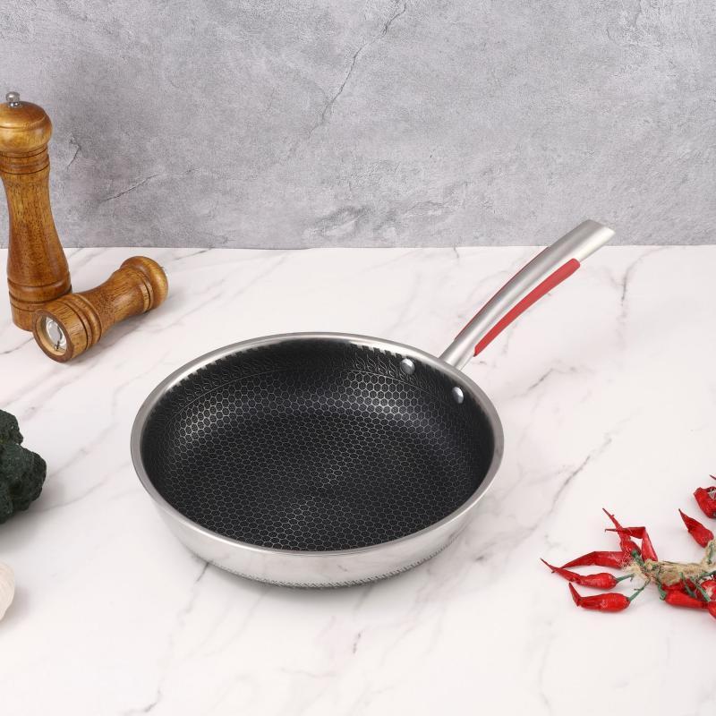 ZISIZ Stainless Steel Non-stick Frying Pan