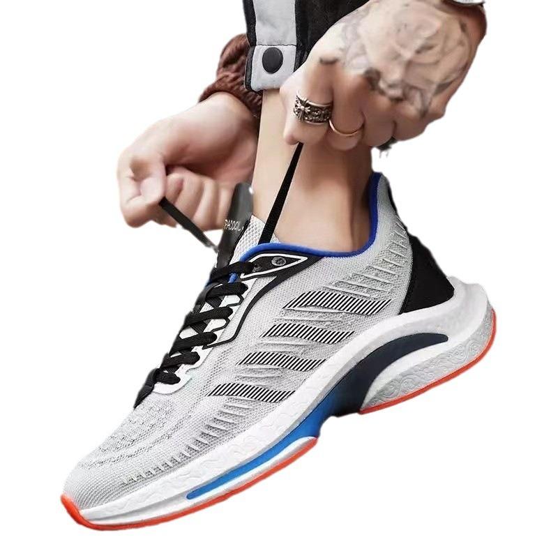 Men's Shoes New Autumn Ice Silk Breathable Lightweight Trend Casual Sports Shoes Youth Trend Fashion Running Shoes