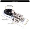 2 Pezzi Cerniera Clip per Porta in Vetro di Armadio da Cucina Acciaio Laminato a Freddo Cerniere Idrauliche per Porte in Vetro Accessori per Mobili