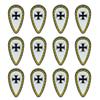 MOC Medieval Military Building Blocks Accessories Ancient Castle Knight Armor Viking Round Dragon Shield Flag Brick Toy Gift R62