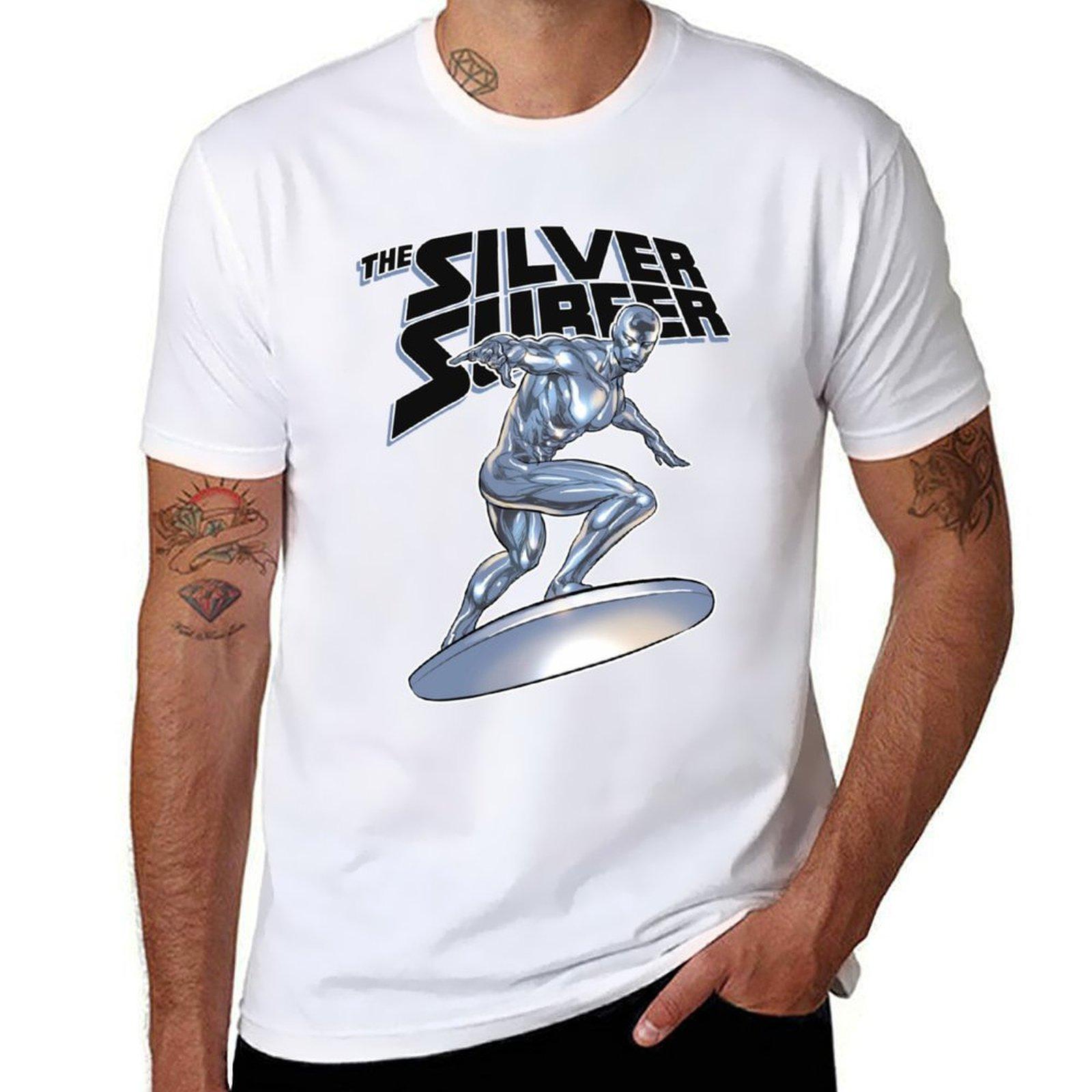 

Silver Surfer T-Shirt summer tops vintage clothes Blouse designer t shirt men 3XL